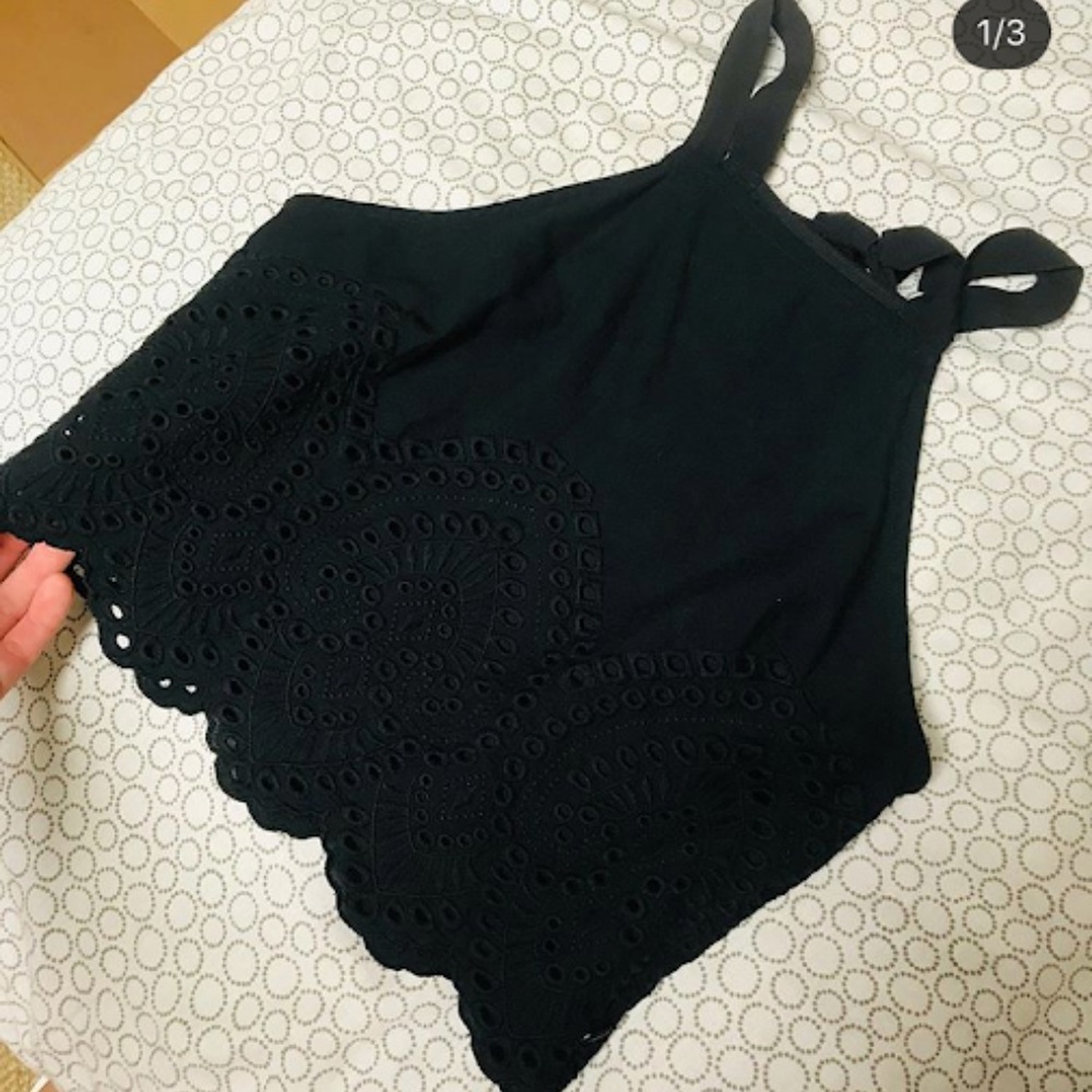 Cropped high Neck Tank